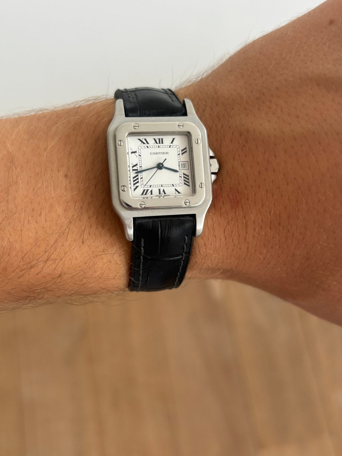 Volledig originele cartier tank, Overige merken, Leer, Polshorloge, Ophalen of Verzenden