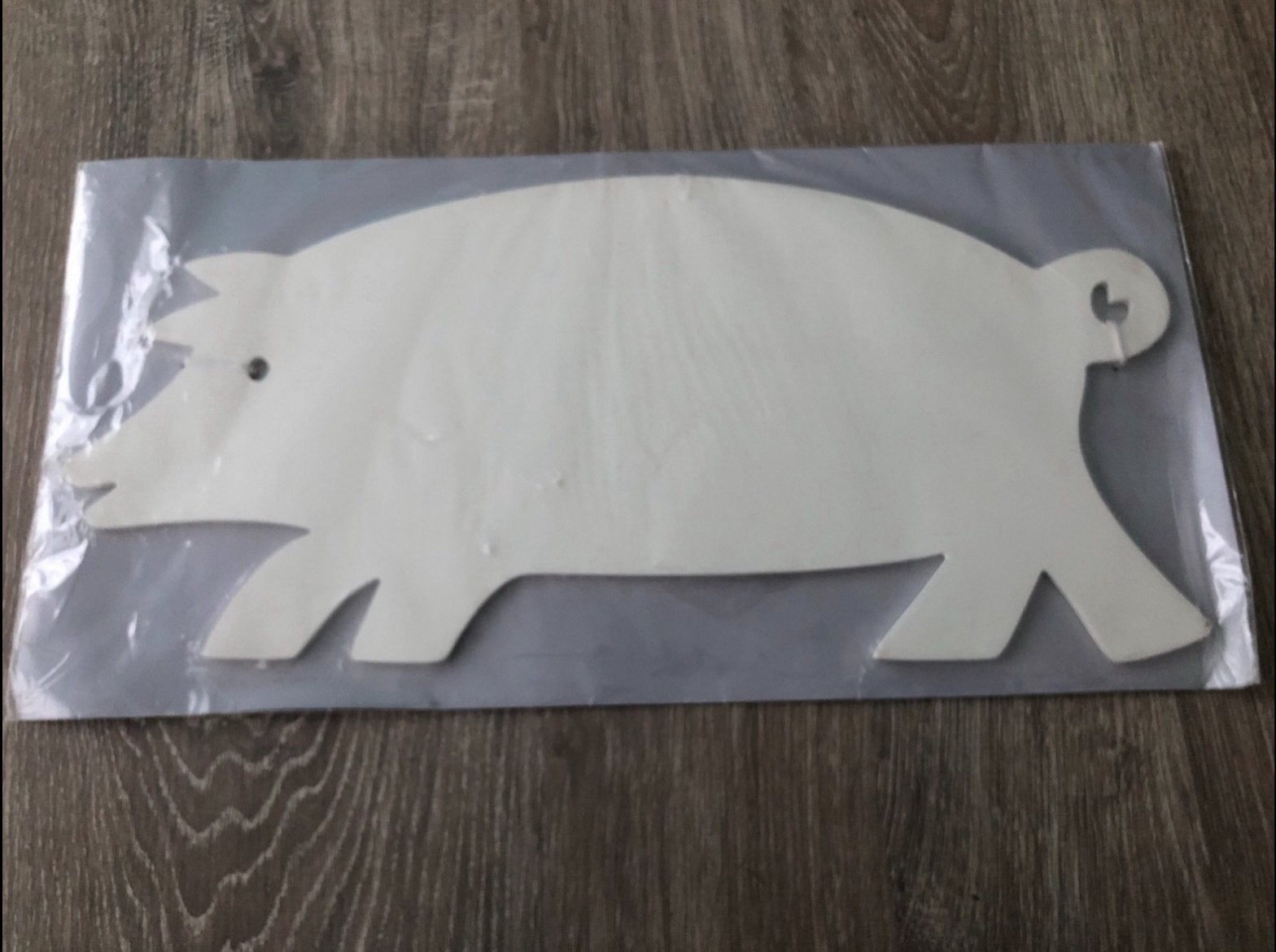 Knutselen & vakantie / hout varken / woon decoratie, Ophalen of Verzenden, Zo goed als nieuw, Houtbewerking