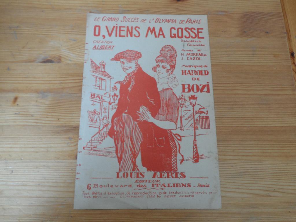 O viens ma gosse - harold de bozi - louis aerts, Gebruikt, Gitaar, Ophalen of Verzenden, Artiest of Componist