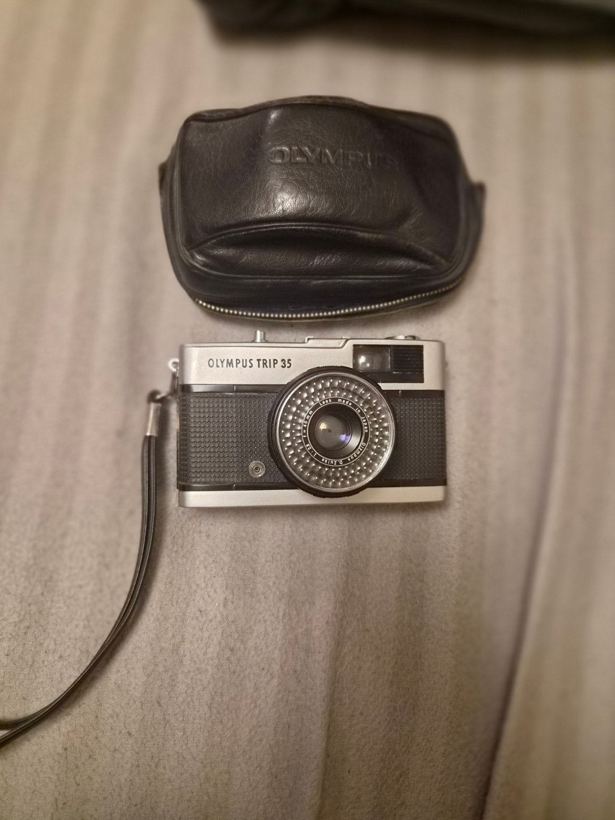 Olympus Trip 35 camera met originele Olympus tas, Audio, Tv en Foto, Ophalen of Verzenden, Gebruikt, Compact, Olympus