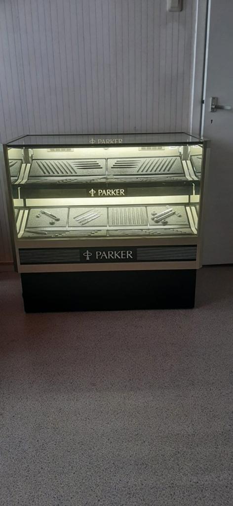Parker/Waterman Toonbank Vitrine met Verlichting en Lade, Ophalen, 50 tot 75 cm, Met lade(s), Minder dan 100 cm