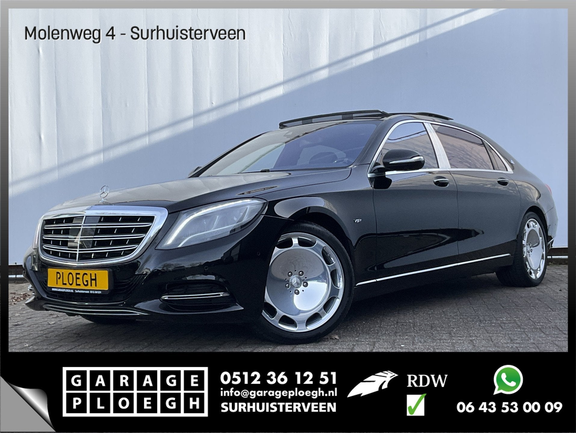 Maybach S-klasse 600 V12 B&O(811) HUD 360 Nachtsysteem(610, Automaat, Achterwielaandrijving, Gebruikt, Zwart