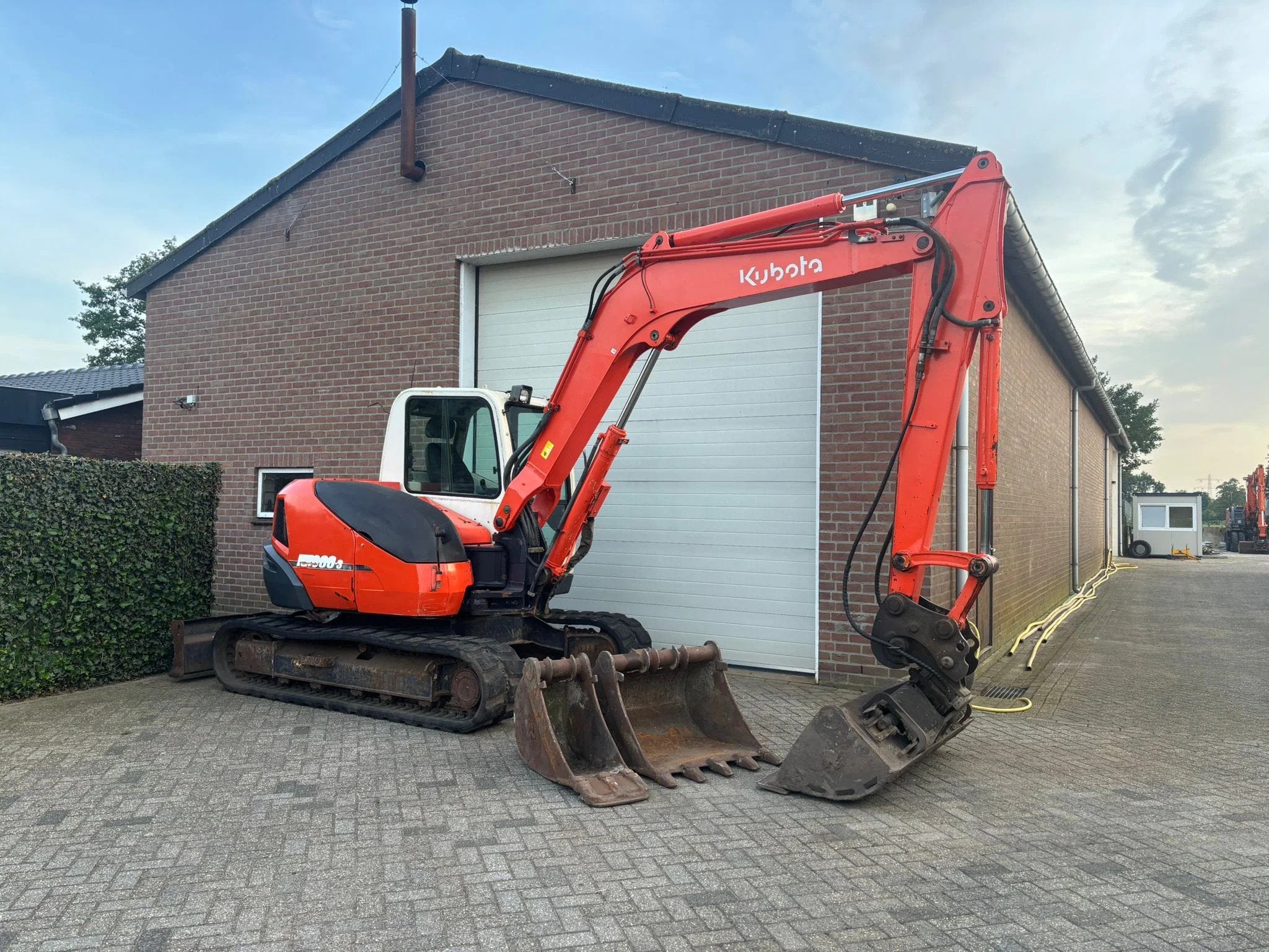 Kubota KX080-3 minigraver graafmachine A/C (bj 2008), Graafmachine