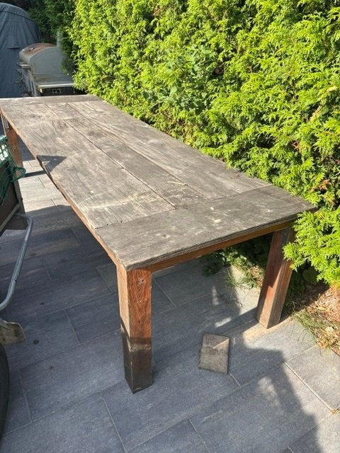 Robuuste tuintafel, Tuin en Terras, Tuintafels, Ophalen, Gebruikt, Rechthoekig, Hout