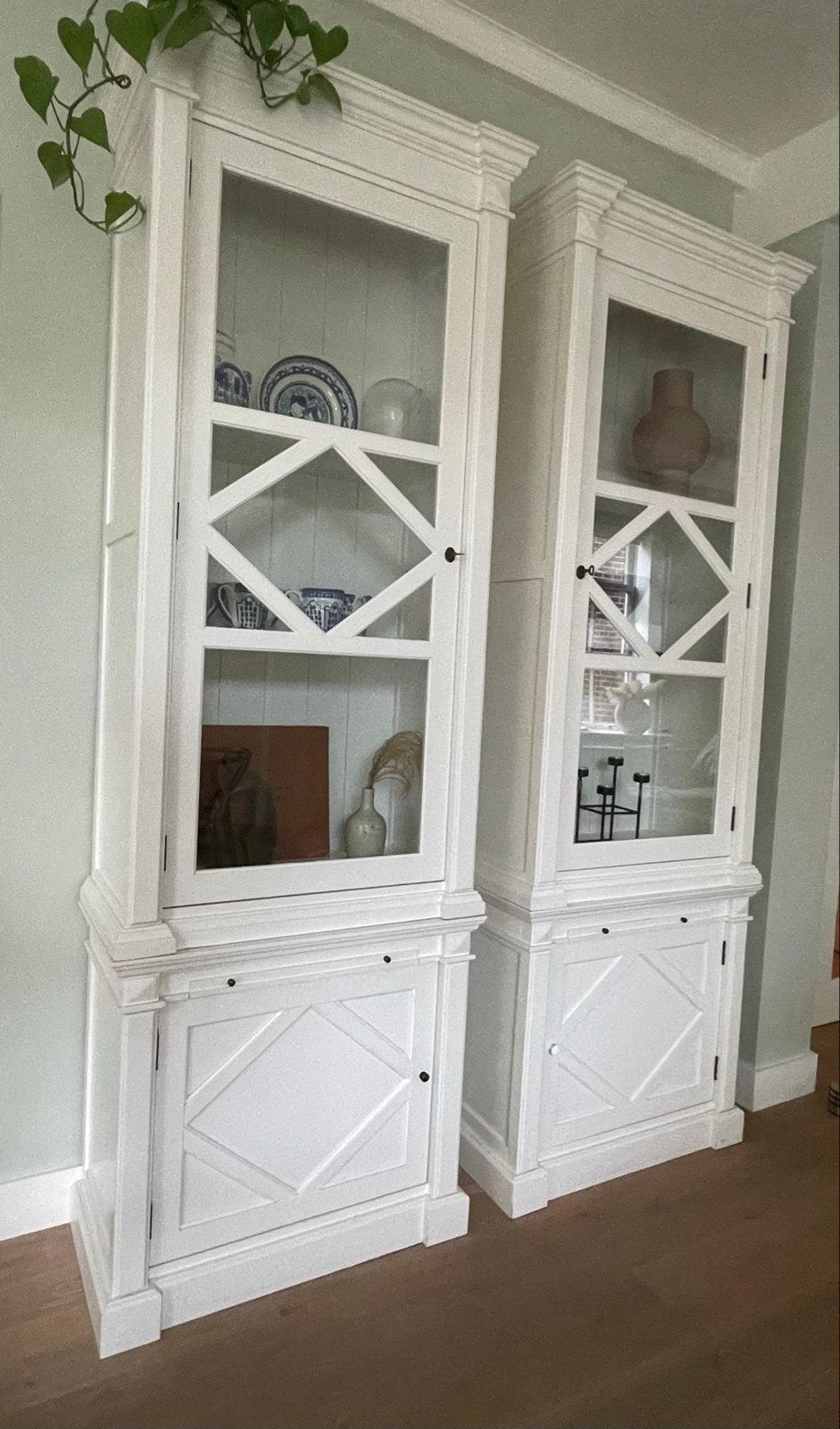 Rofra Home Vitrinekasten - Set van 2, Huis en Inrichting, Gebruikt, 200 cm of meer, 25 tot 50 cm, Overige houtsoorten