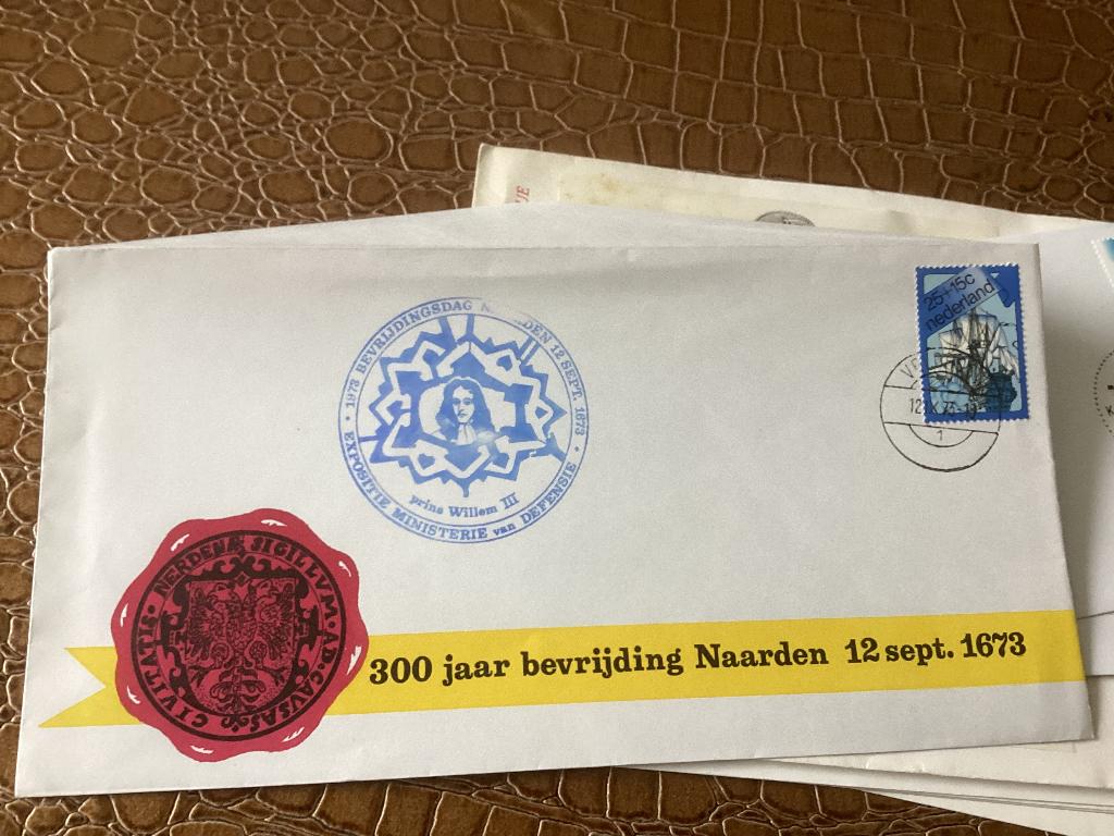 No1914 Veldpost 300 jaar bevrijding Naarden 12-9-1973 Neder, Ophalen, Onbeschreven, Nederland
