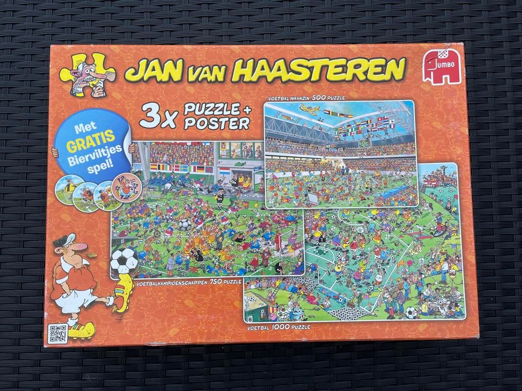 Jan van Haasteren 3x Voetbal Puzzels, Hobby en Vrije tijd, Denksport en Puzzels, Ophalen of Verzenden, 500 t/m 1500 stukjes, Zo goed als nieuw
