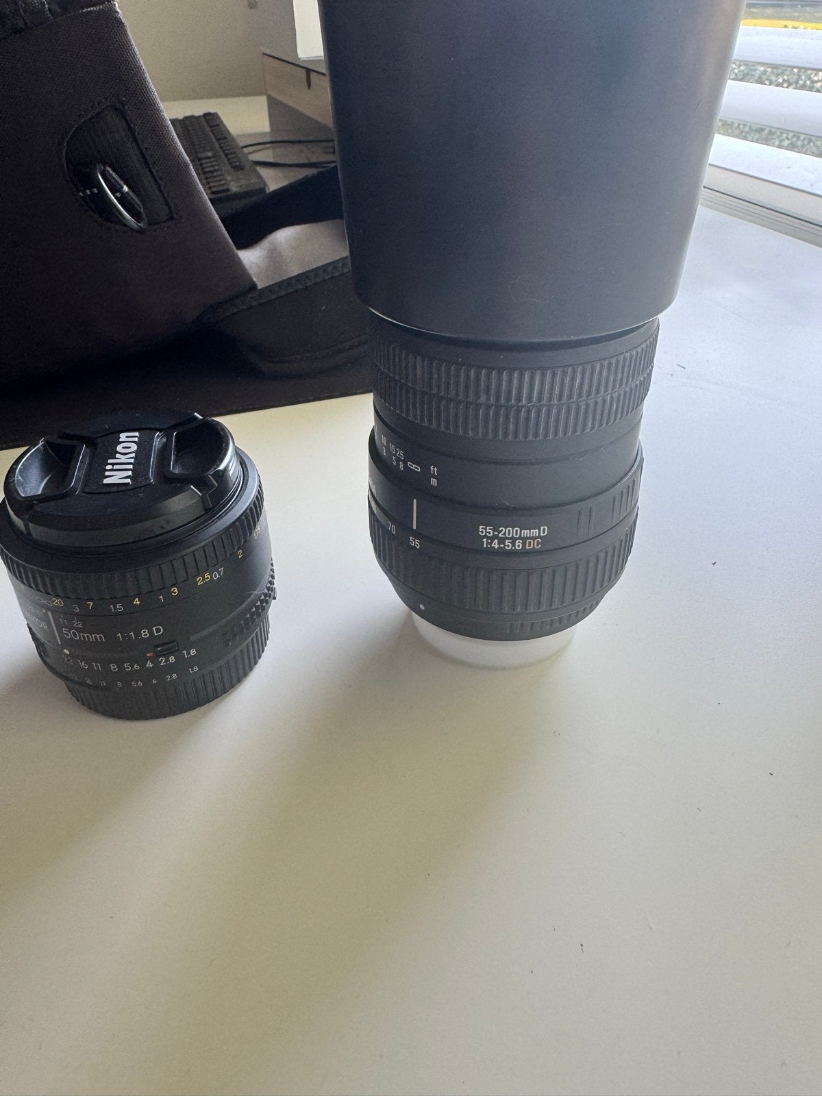 Nikon D80 DSLR met 50mm en 55-200mm lenzen, Audio, Tv en Foto, Fotografie | Lenzen en Objectieven, Gebruikt, Autofocus, Nikon