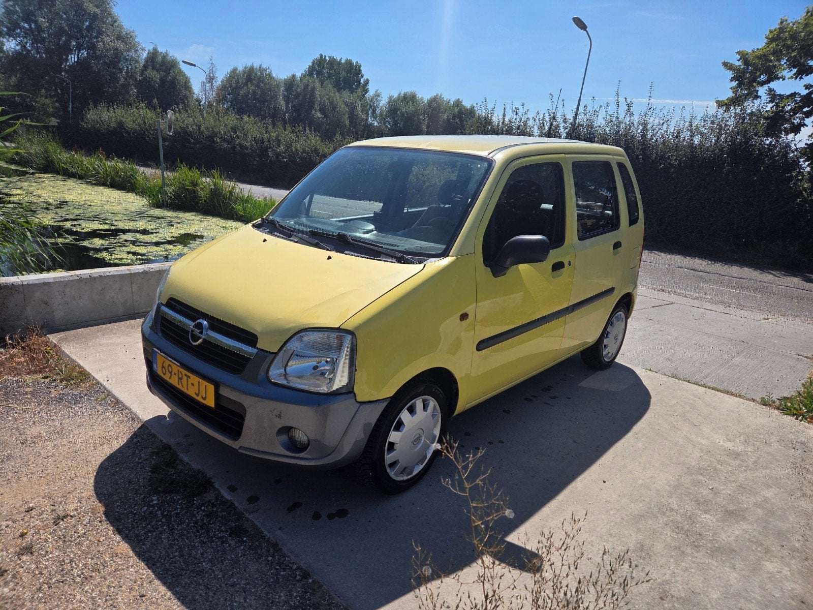 Opel Agila 1.0 2005 Geel, Voorwielaandrijving, 31 €/maand, Handgeschakeld, Particulier