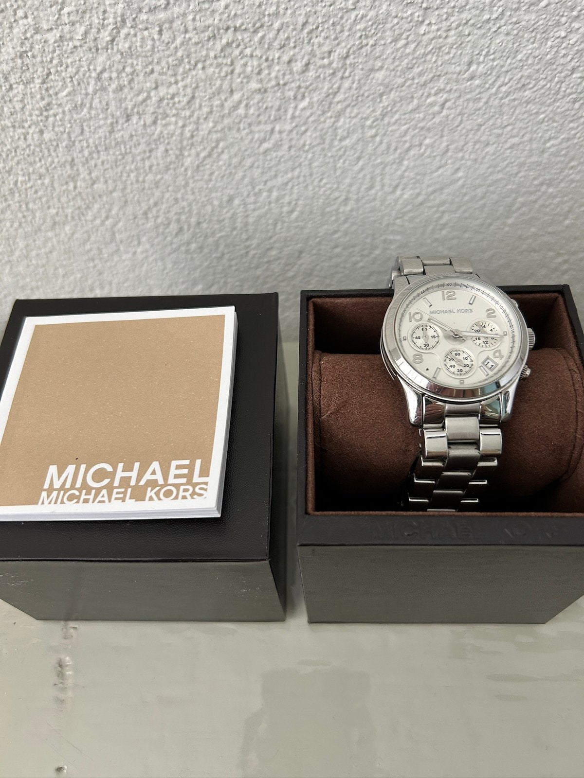 Michael Kors Dameshorloge met stalen band, Ophalen of Verzenden, Zo goed als nieuw, Staal, Overige merken