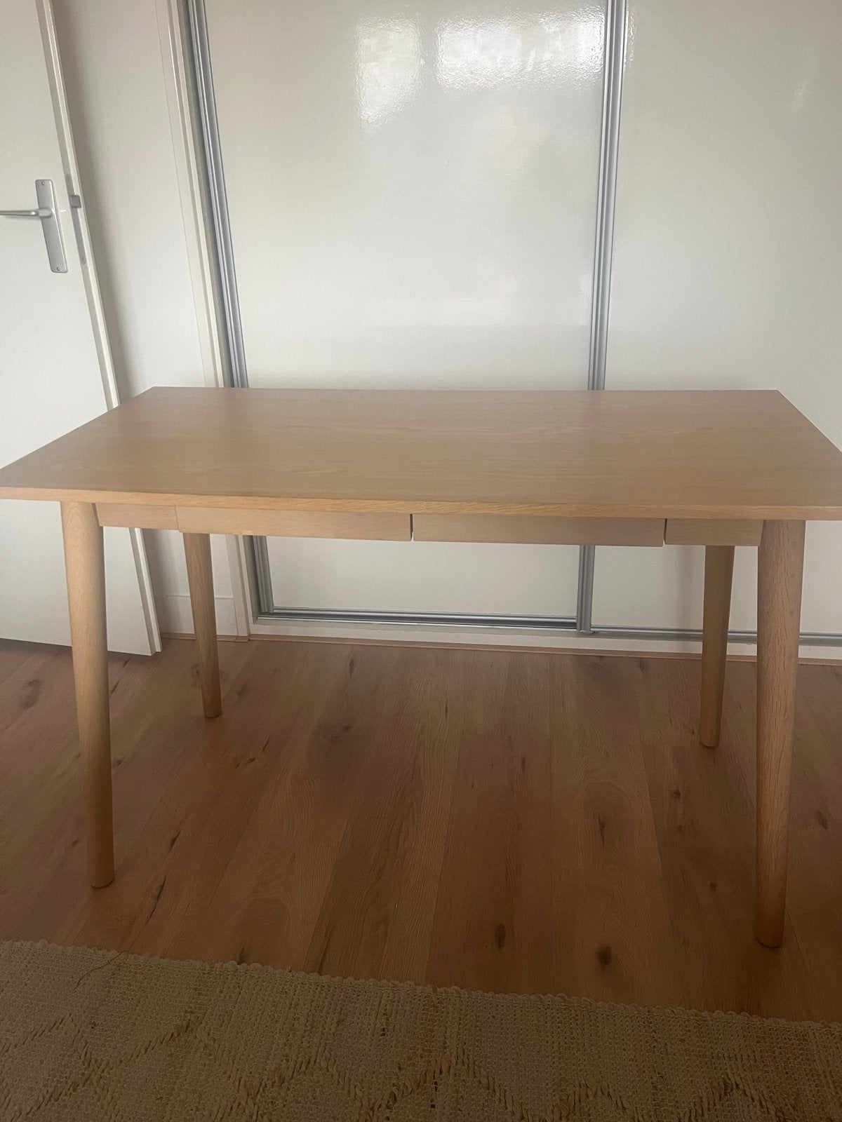 Bureau Lundo - naturel eiken, met lades - 60x120x75 cm, Ophalen, Overige typen, Gebruikt, Met lades