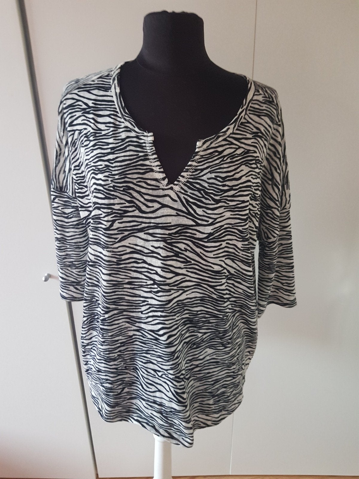 Prachtige MS Mode blouse / tuniek met zebraprint – maat L, Kleding | Dames, Zwart, Maat 42/44 (L), Ophalen of Verzenden, Zo goed als nieuw