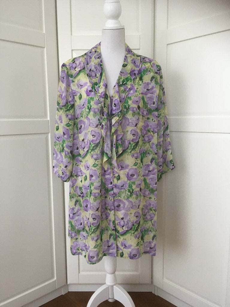 Edgar Vos vintage gele floral anemonen blouse jurk XXXL, Kleding | Dames, Geel, Maat 46/48 (XL) of groter, Gedragen, Edgar Vos
