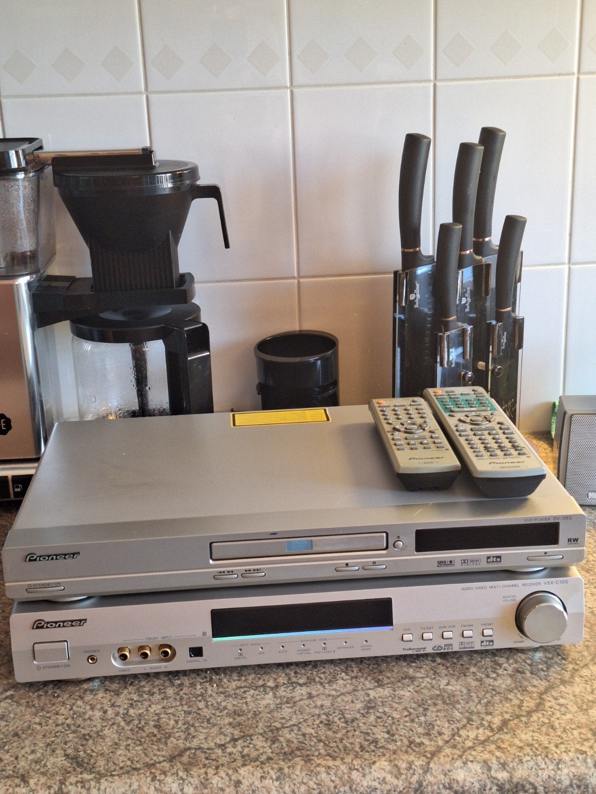 Pioneer Receiver, DVD-speler en Magnat Stylus 5000A boxen, Audio, Tv en Foto, Ophalen, Gebruikt, 70 watt of meer, Pioneer