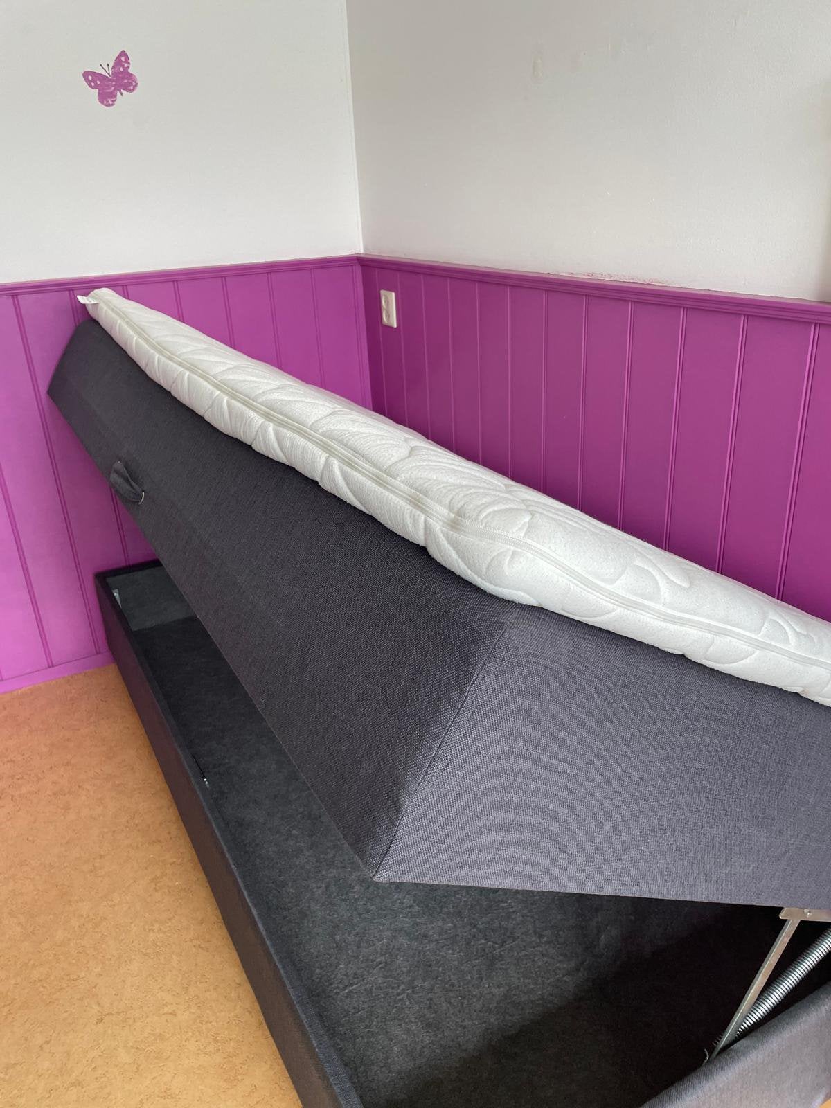 1 Persoonsbed, Ophalen, 90 cm, Eenpersoons, Stof