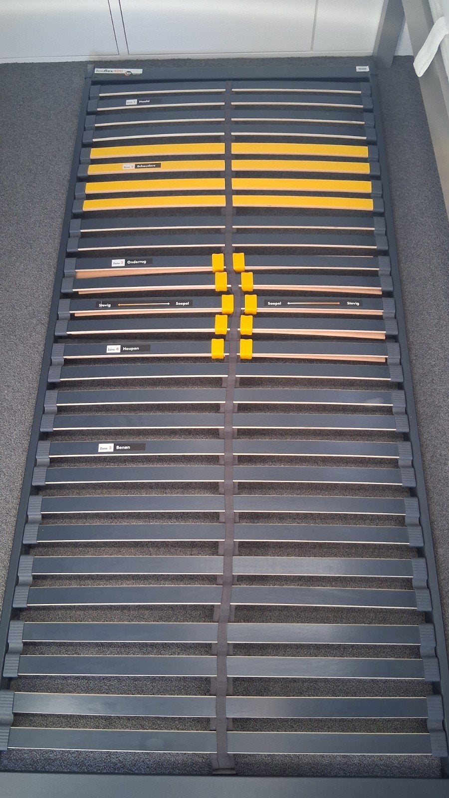 Lattenbodem + matras, Ophalen, Eenpersoons, 90 cm