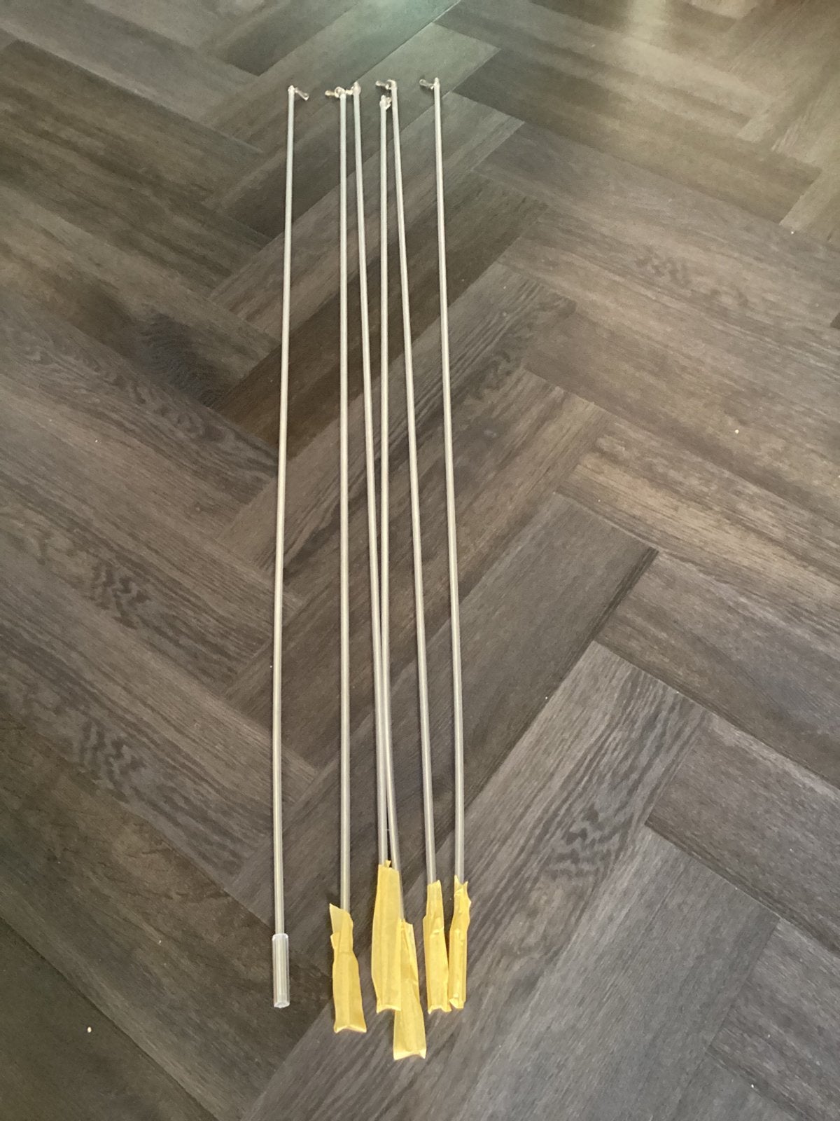 6x Gordijn trekstang transparant 150 cm, Ophalen, Zo goed als nieuw, Gordijn
