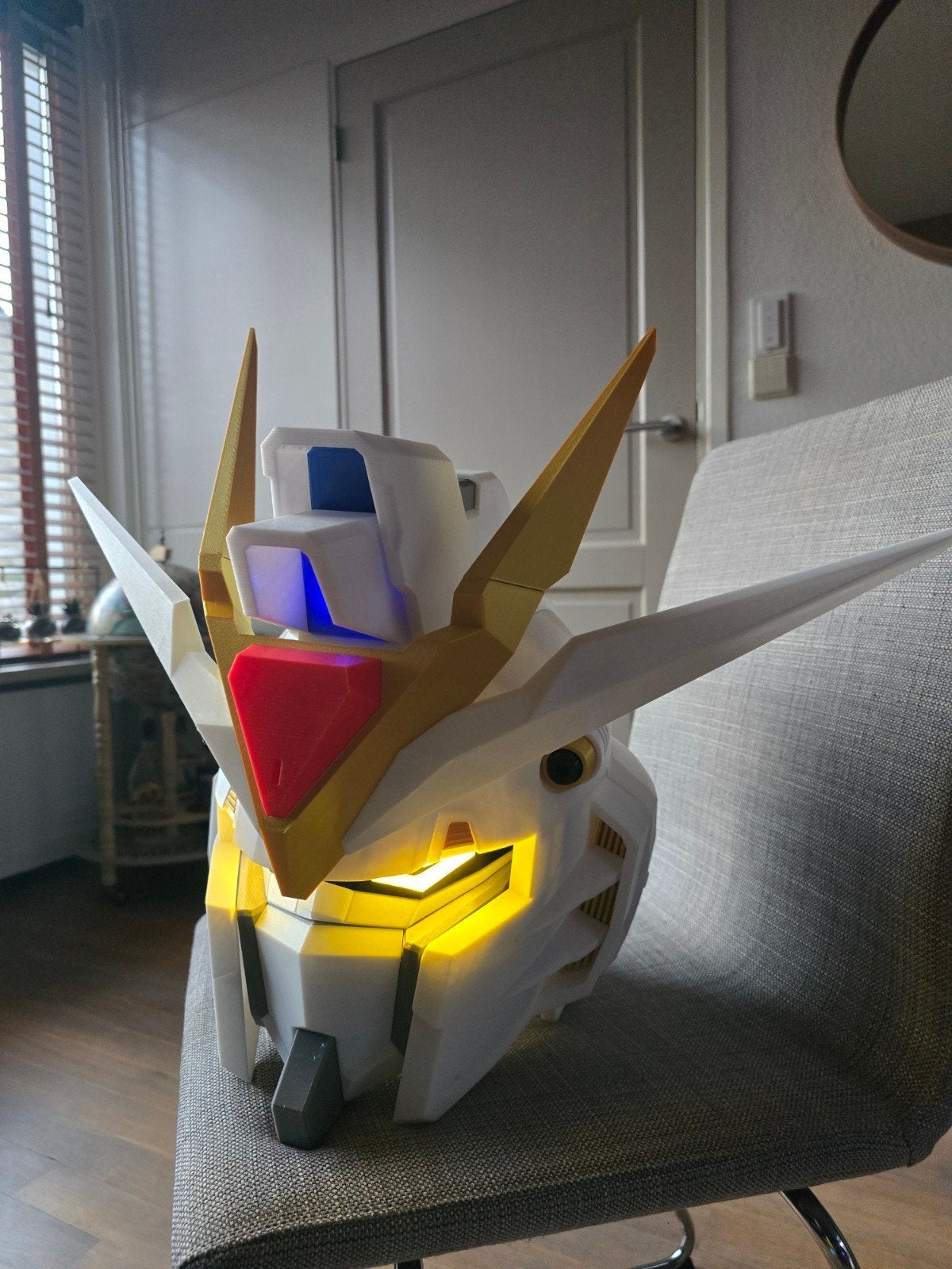 Freedom Gundam Mask Cosplay met LED Verlichting, Ophalen of Verzenden