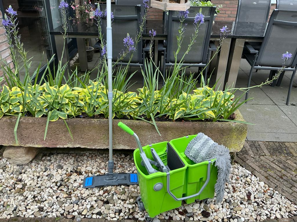 Professionele dweilmop waterkar wringhendel Mr Save & Clean, Ophalen of Verzenden, Dweilemmer, -bak, of -wagen