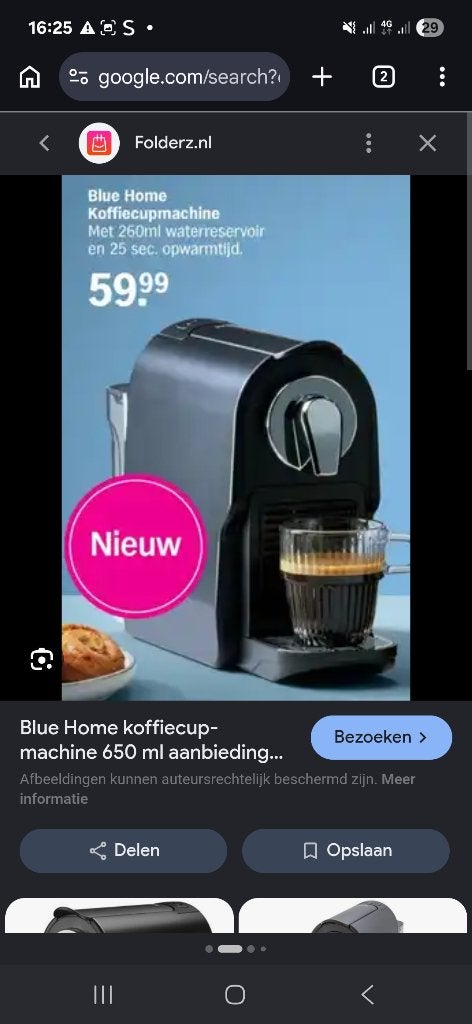 Blue home coffeecup machine  Niet gebruikt, Witgoed en Apparatuur, Ophalen, Nieuw, Koffiemachine