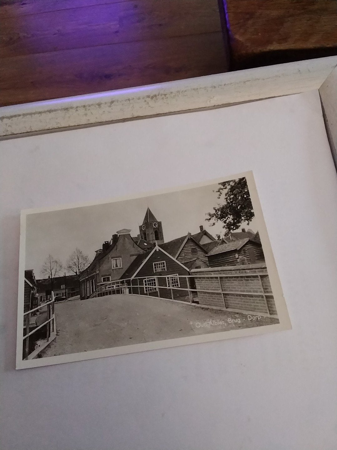 Oude Ansichtkaart Oud-Alblas - Brug - Dorp, Ophalen of Verzenden, Voor 1920, Gelopen, Zuid-Holland