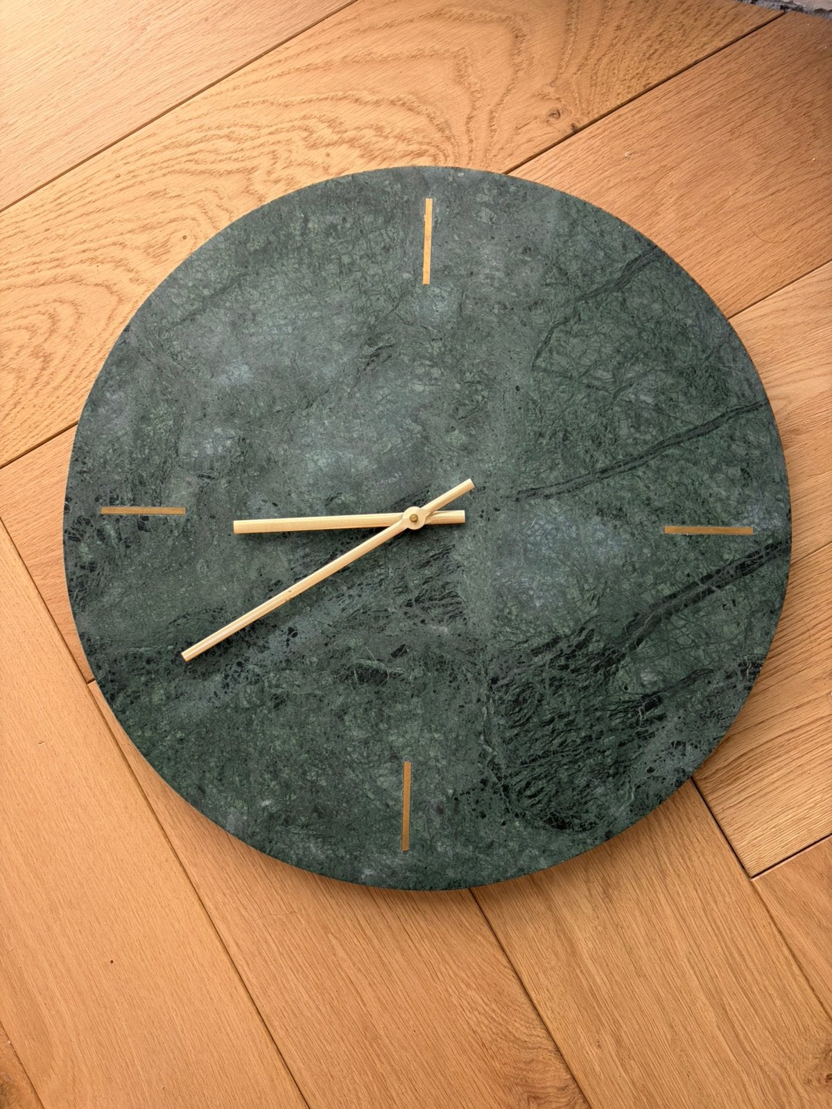 Stijlvolle wandklok - klok van natuursteen, Ophalen, Wandklok, Analoog, Stil uurwerk