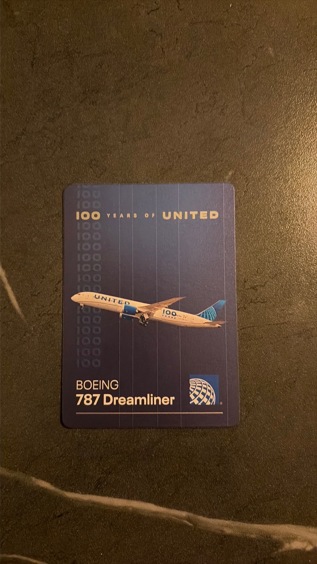 United Trading Card. Boeing 787 Dreamliner 100 years edition, Ophalen, Zo goed als nieuw, Kaart, Foto of Prent