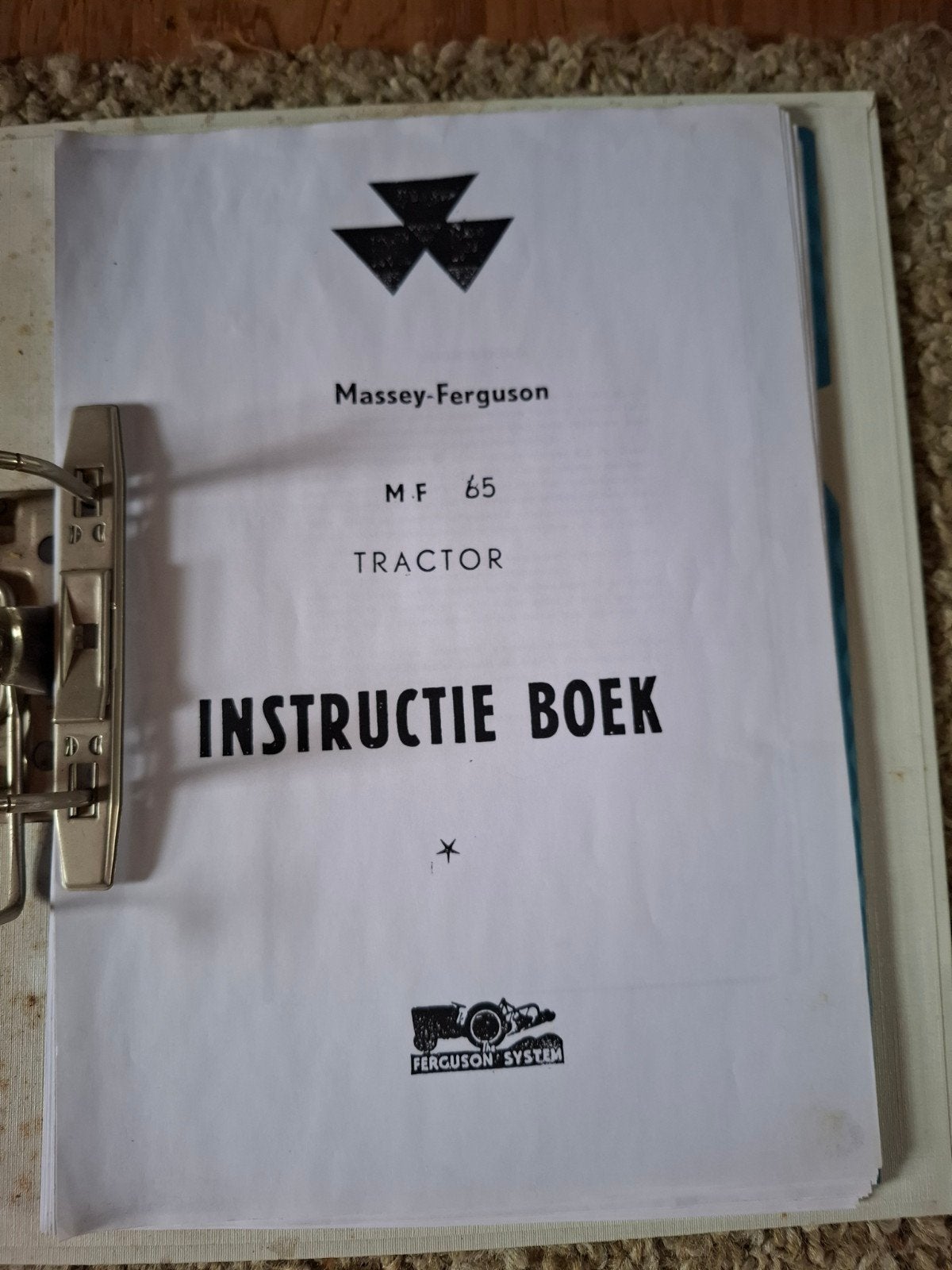 Massey-Ferguson MF 65 Tractor Instructie Boek, Ophalen of Verzenden, Gelezen, Overige merken, Brinkman & Niemeijer N.V.