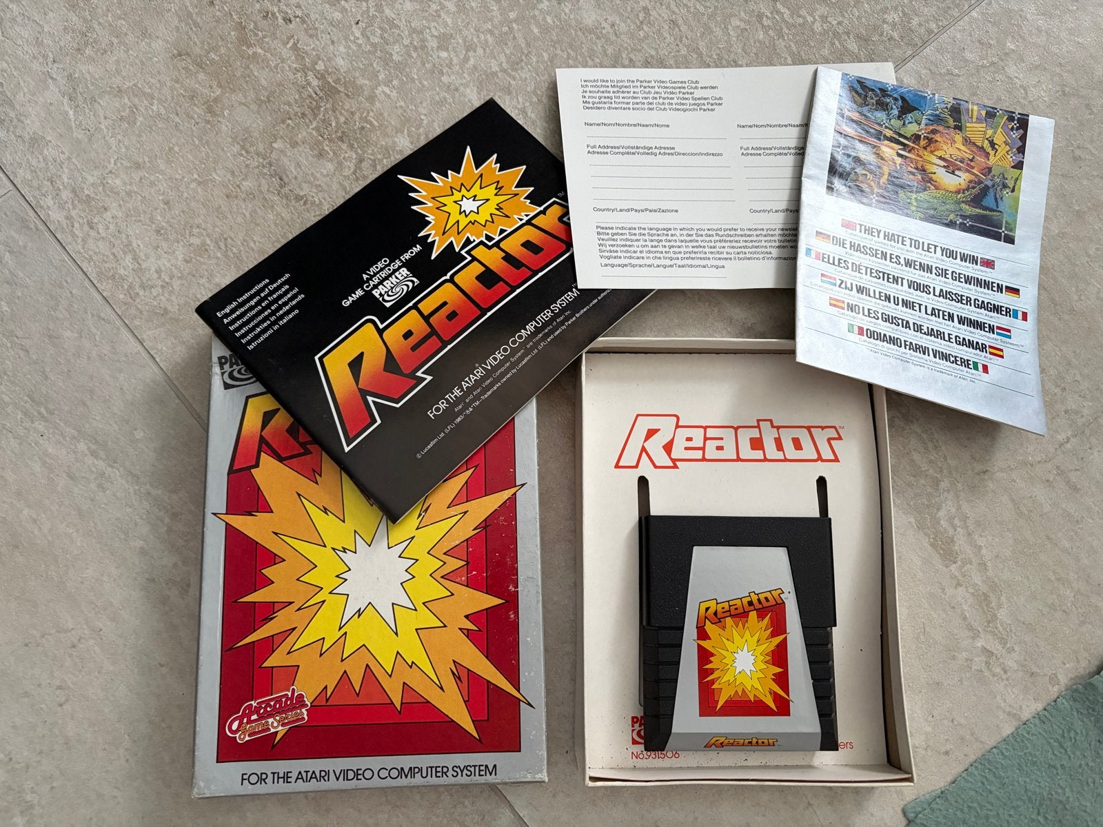Atari 2600 - Reactor (Compleet in doos), Spelcomputers en Games, Gebruikt, Shooter, 1 speler, Ophalen of Verzenden