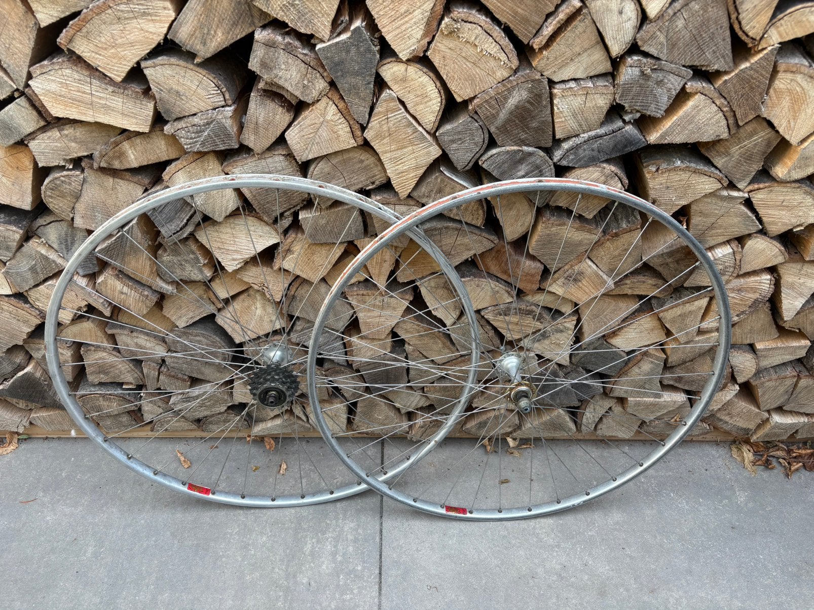 Mavic Monthlery tubes wielset met shimano naven 6-speed, Fietsen en Brommers, Fietsonderdelen, Ophalen of Verzenden, Gebruikt
