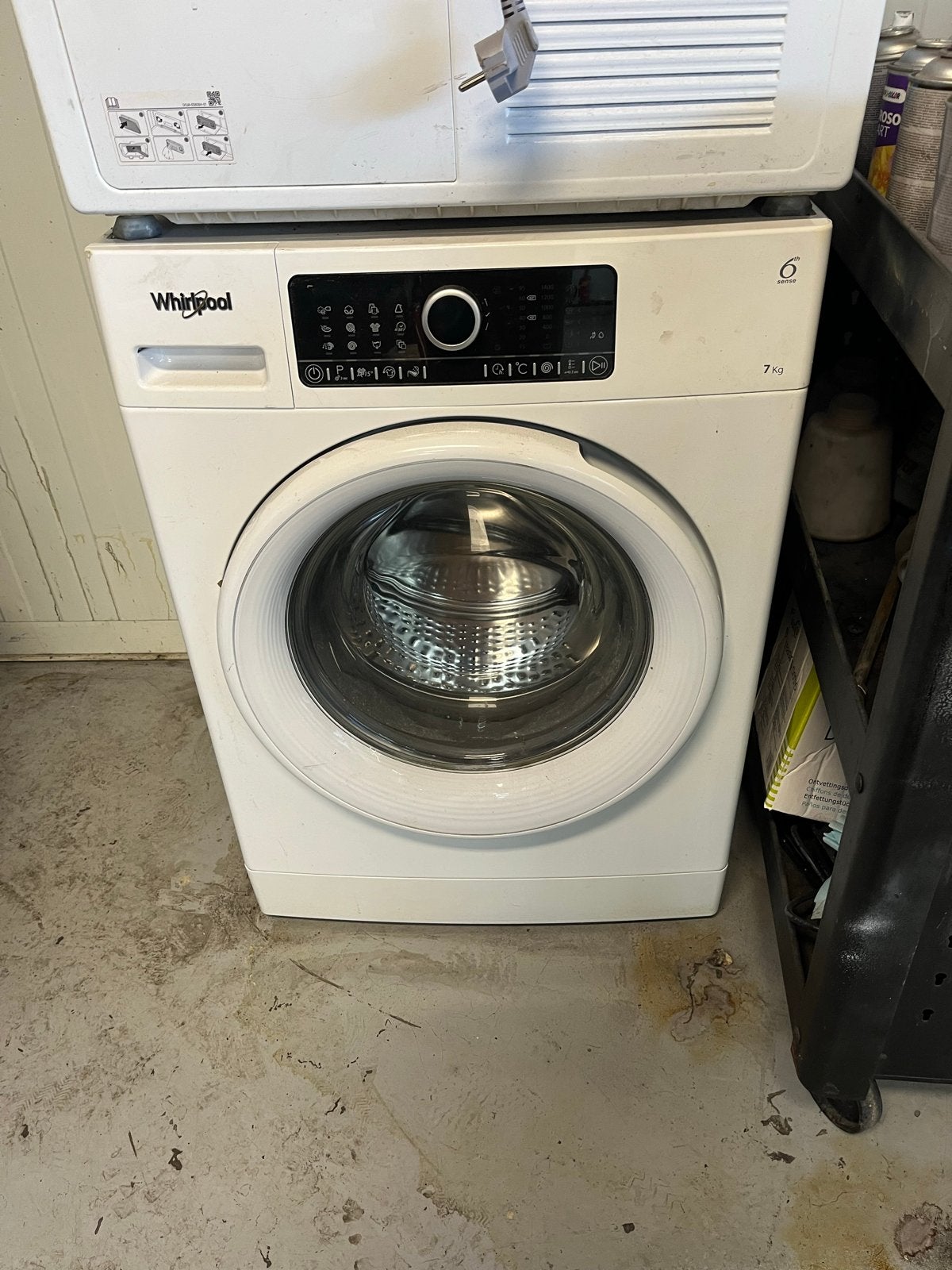 Whirlpool Wasmachine 7kg - Goede Staat, Ophalen, 6 tot 8 kg, Voorlader, 85 tot 90 cm