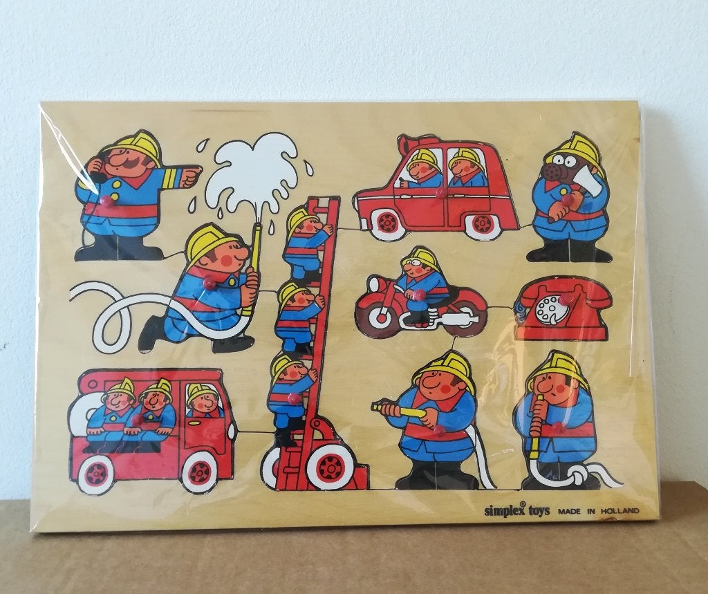 Houten Legpuzzel Brandweer Simplex Holland, Ophalen of Verzenden, Zo goed als nieuw, Overige typen