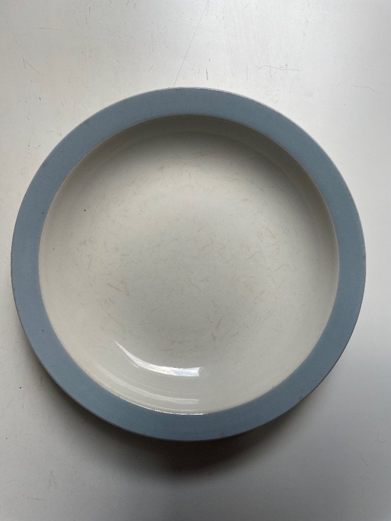 1 diepbord Grijs/Blauw servies, Petrus Ragout oude stempel, Antiek en Kunst, Antiek | Servies los, Ophalen of Verzenden