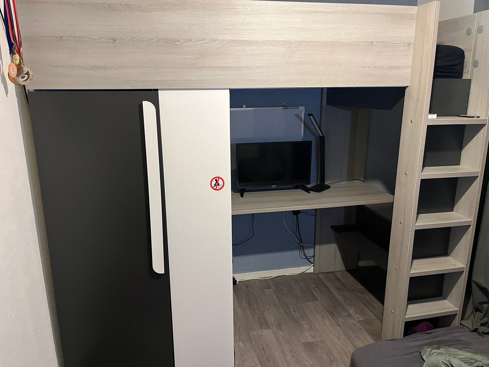 Mooie hoogslaper met kast, Ophalen, Gebruikt, Hoogslaper