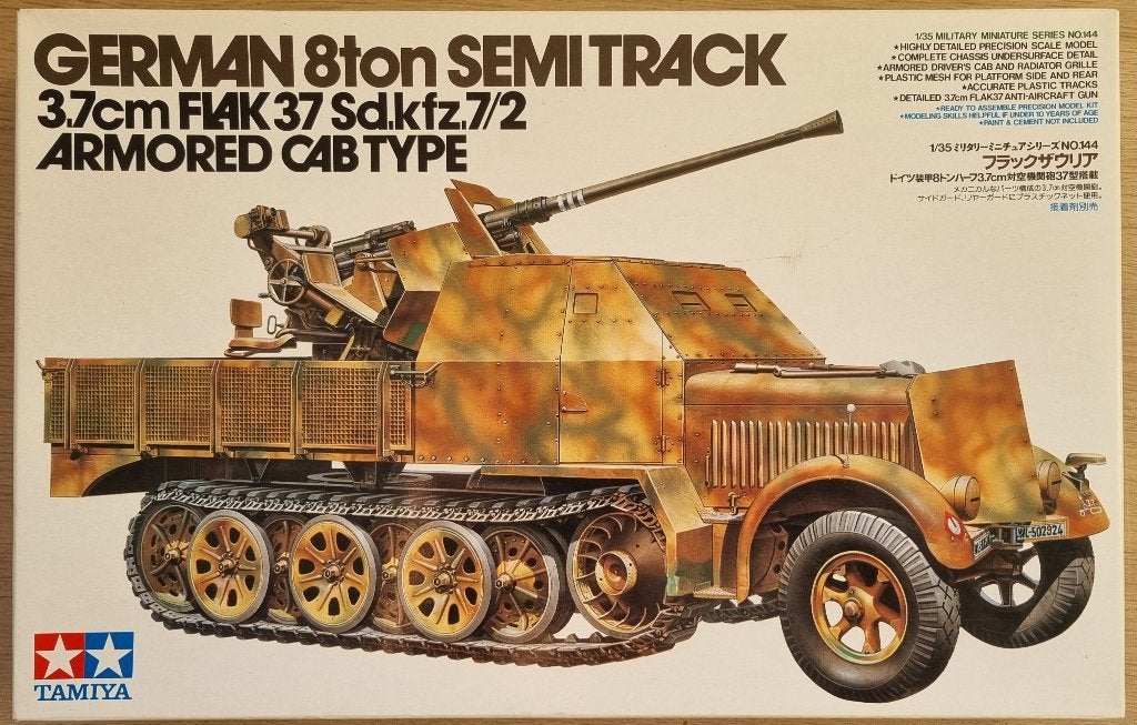Tamiya #35144 1:35 WWII German Sd.Kfz.7/2 with 3.7cm Flak 37, 1:32 tot 1:50, Overige typen, Nieuw, Ophalen of Verzenden