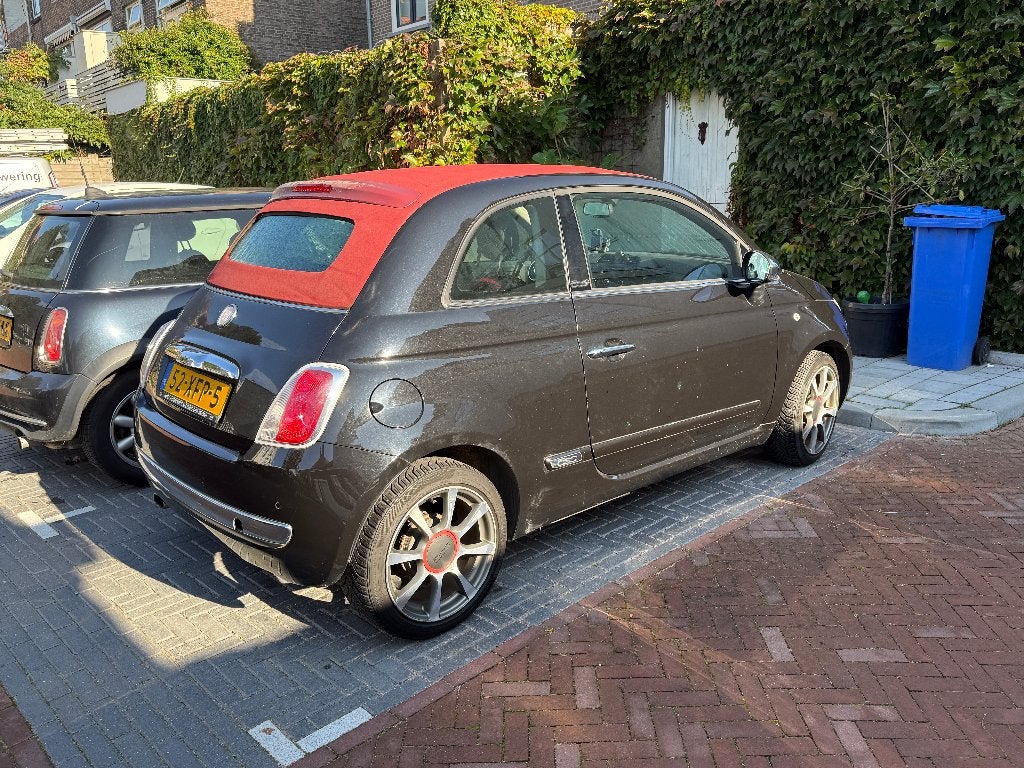 Fiat 500C Twinair Turbo 85pk 2012 Zwart, 31 €/maand, Cabriolet, Zwart, Overige kleuren