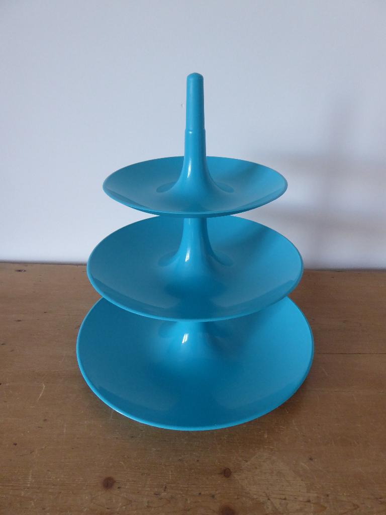 Etagère, blauw, merk Koziol, type Babell, hoogte ca 34 cm, Ophalen of Verzenden, Gebruikt