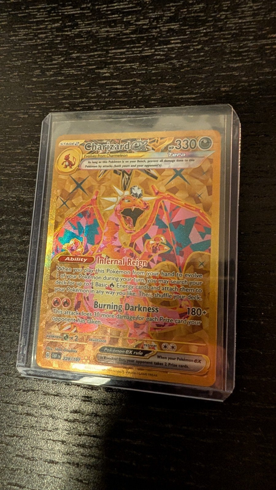 Pokémon Charizard ex 228/197 Obsidian Flames Hyper Rare Gold, Verzenden, Nieuw