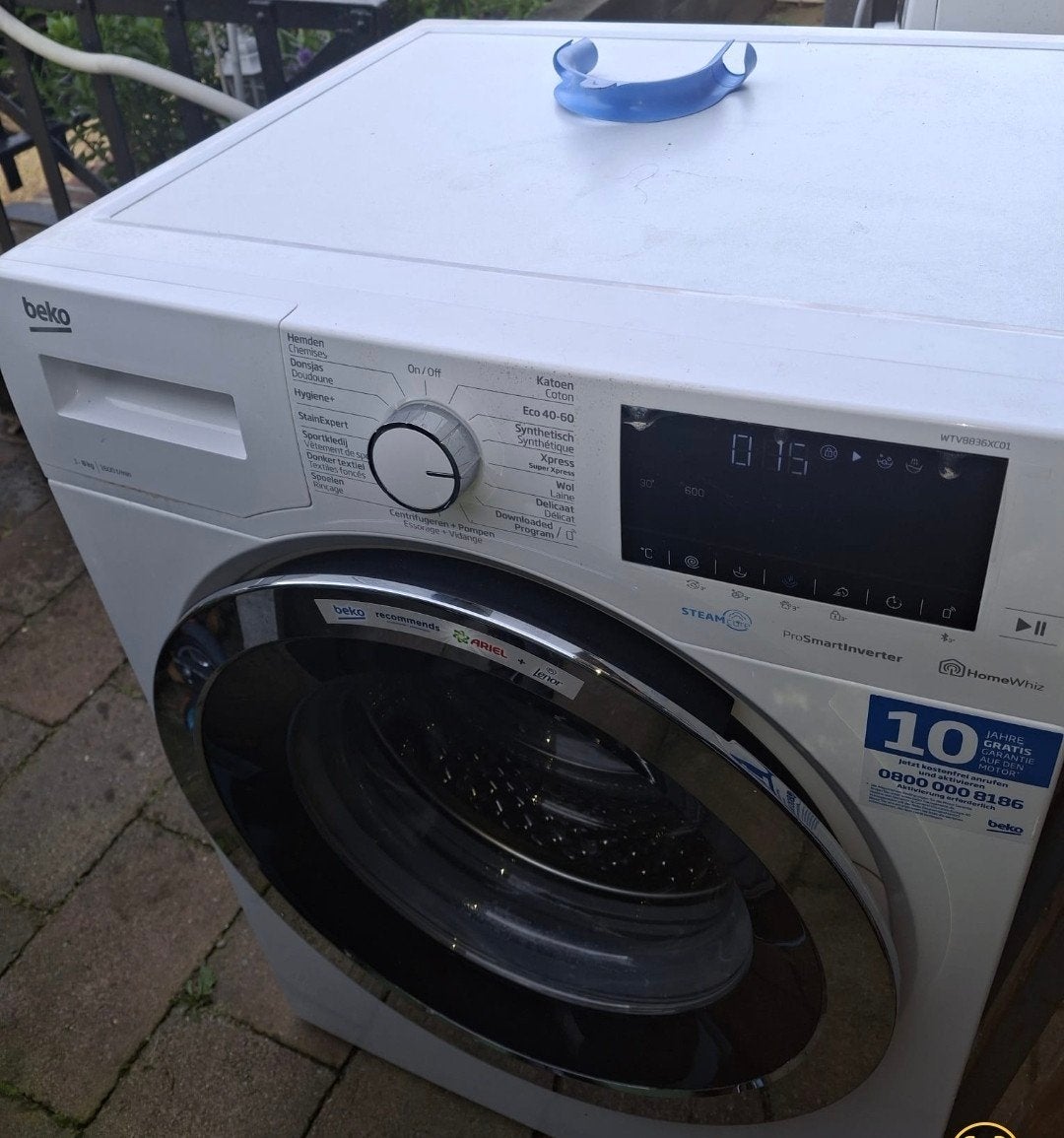 Beko WTV8602XC01 Wasmachine - 8kg, 1600 toeren, Witgoed en Apparatuur, Wasmachines, Ophalen, Energieklasse A of zuiniger, 8 tot 10 kg