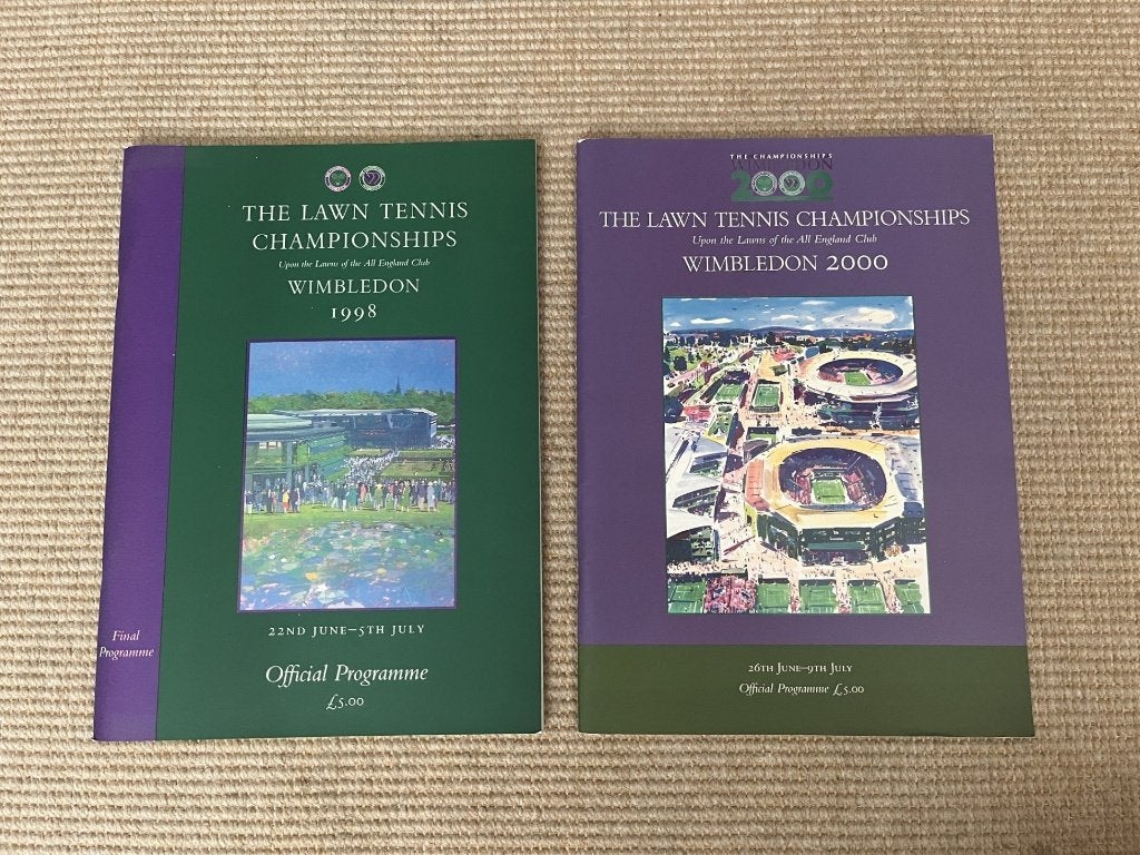 Wimbledon Tennis Programme | 1998 + 2000 | 2 stuks Engels, Ophalen of Verzenden, Gelezen, Balsport