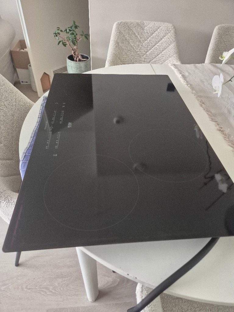 AEG IKK8440SCB inductiekookplaat – 80 cm, Ophalen, Gebruikt, 4 kookzones, Energieklasse A of zuiniger