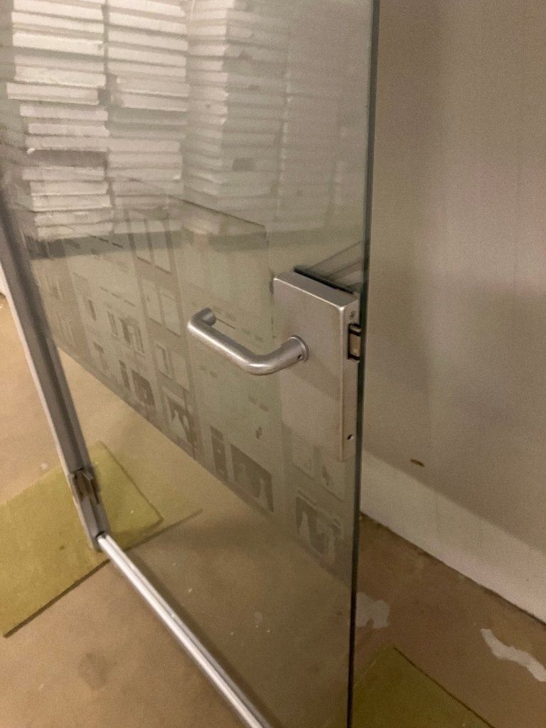 Glazen wanden paneel glas deuren ( 367 ), Ophalen, Gebruikt, 160 cm of meer, Glasplaat