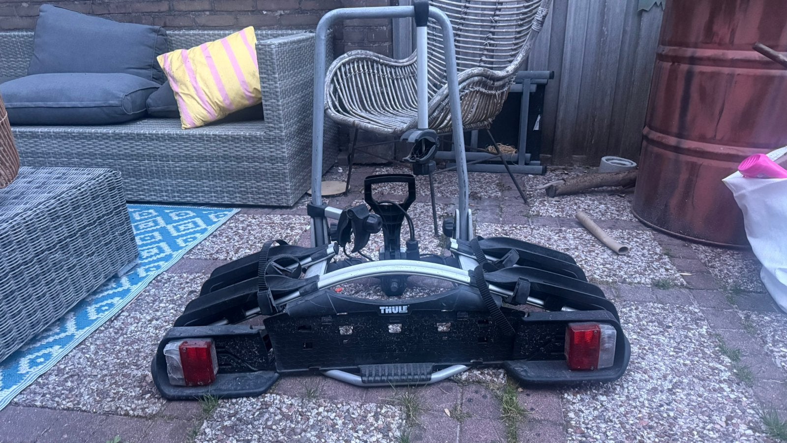 Thule fietsendrager voor 2 fietsen, Auto diversen, Fietsendragers, Ophalen, Zo goed als nieuw, Trekhaakdrager