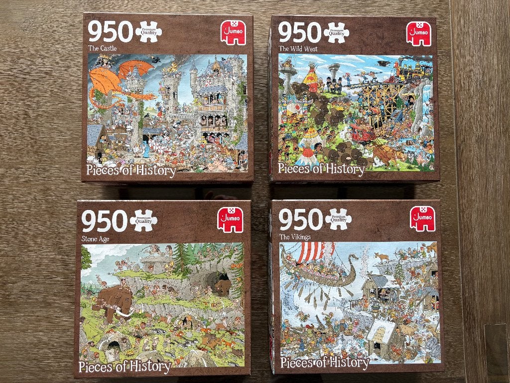 4 Puzzels 950 stukjes, Ophalen of Verzenden, 500 t/m 1500 stukjes, Zo goed als nieuw, Legpuzzel