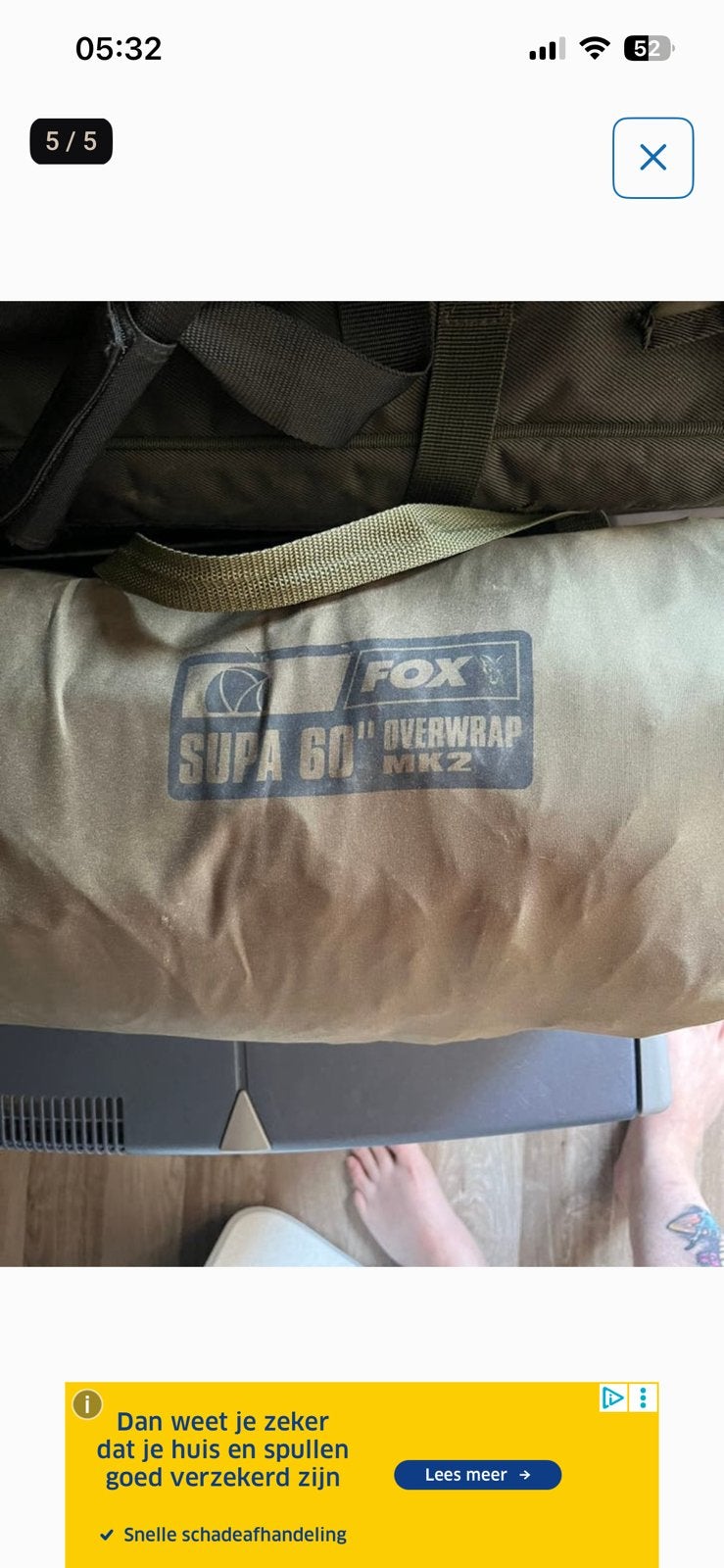 Fox supa mk2 60” overwrap, Ophalen of Verzenden, Zo goed als nieuw, Overige typen