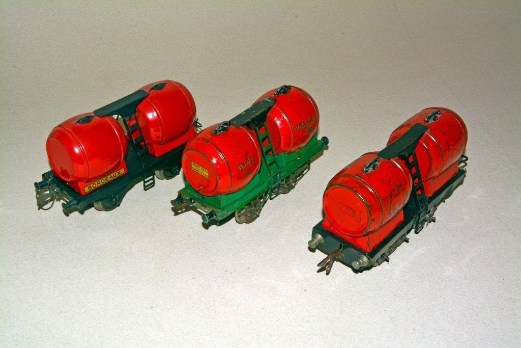 oude JEP Hornby spoor 0 wijn transport wagons, Verzenden