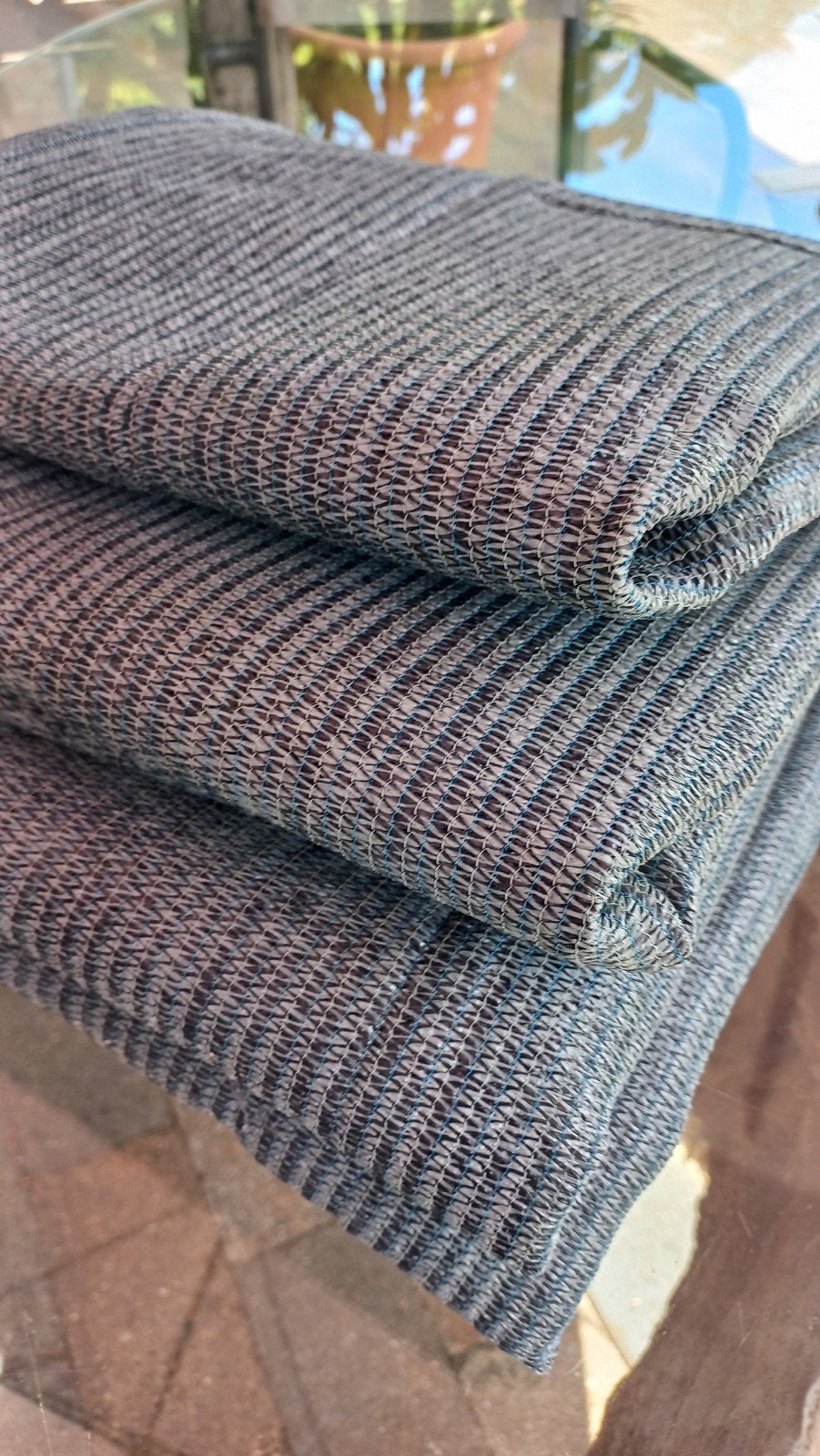 2 VidaXL Schaduwdoeken 2.5x4m Grijs/Blauw - Nieuw in Doos, Tuin en Terras, Schaduwdoeken, Ophalen of Verzenden, Nieuw