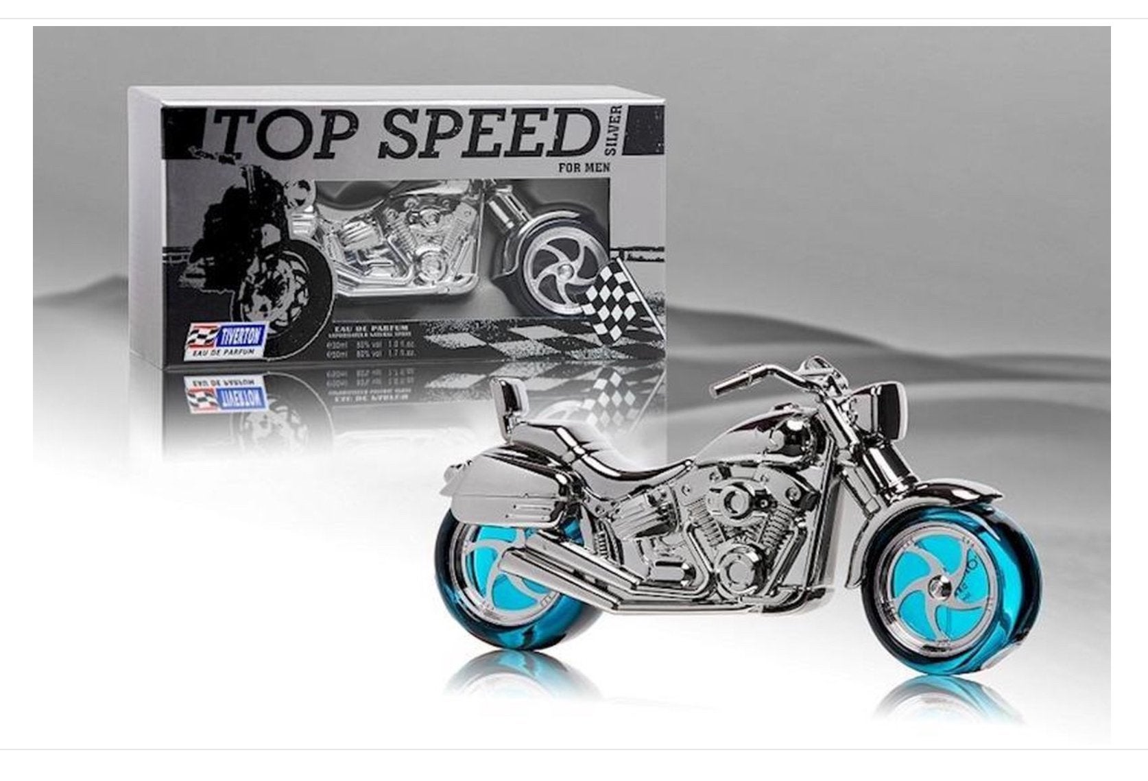 Parfum voor heren Top speed Silver EDT 2 x 50 m, Verzamelen, Ophalen of Verzenden, Nieuw, Miniatuur, Gevuld