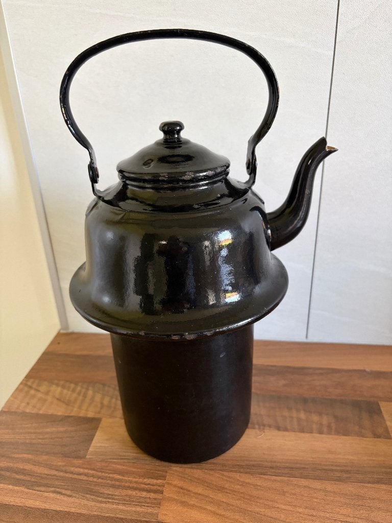 Zakketel, zwart emaille ketel, Ophalen of Verzenden