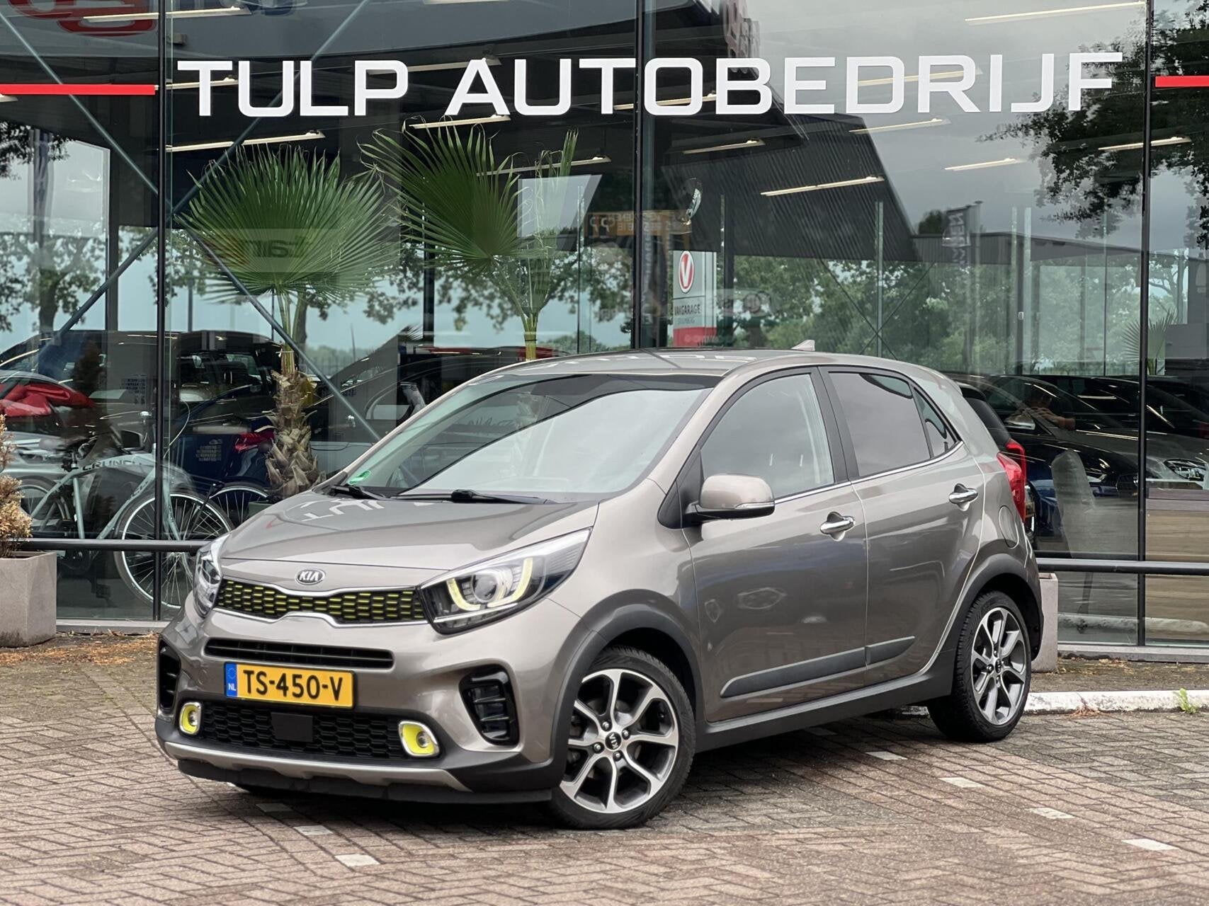 Kia Picanto 1.2 CVVT X-Line Trekhaak Leder Dealeronderhouden, Auto's, Voorwielaandrijving, Gebruikt, 4 cilinders, Bedrijf